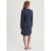 CALIDA Midnight Dreams Langarm-Nachthemd Damen, aus 100% Bio-Baumwolle, wärmende Qualität