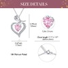 Love Heart Rose Necklace Women Girls Birthstone Pendant Necklace Jewellery