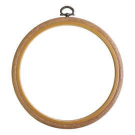 Nippon Chuko Wooden Style Petite Frame, Round Size, Outer Diameter 6.7 inches (170 mm), Brown, JP3, Embroidery Supplies, Embroidery Frame