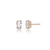14k Almond Oval Earrings M Piercing Individual / 14k 아몬드