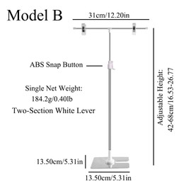 2 Pcs T-Sign Adjustable Posters Banner Stand, Aluminum Alloy Display Banner Holder for Supermarket Shop Floor Table (Model B)