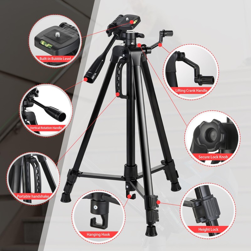 Laser Level Tripod Compatible with Bosch, Height Adjustable Laser Level