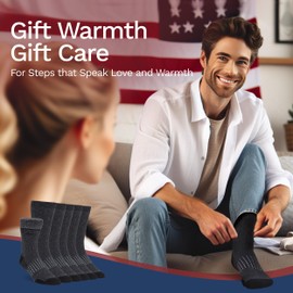 Buttons & Pleats Wool Socks for Men & Women Winter Warm Cozy Thermal Merino Boot Hiking Sock XSS