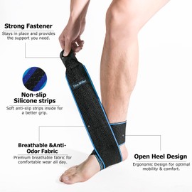 Doc Miller Ankle Brace for Women & Men – Adjustable Compression Ankle Brace Wrap – Ankle Support Brace for Plantar Fasciitis, Achilles Tendon, Minor Sprains, Ankle Wrap One Size