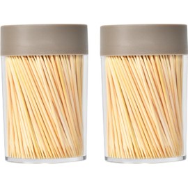 Grivix 1000 Pieces Bamboo Wooden Toothpicks for Party Fruit Dessert Barbecue and Teeth Cleaning