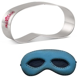 LILIAO Party Mask Cookie Cutter - 3.7 x 1.8 inches - Birthday Biscuit Fondant Sandwich Bread Mold Cutters - Stainless Steel - by Janka