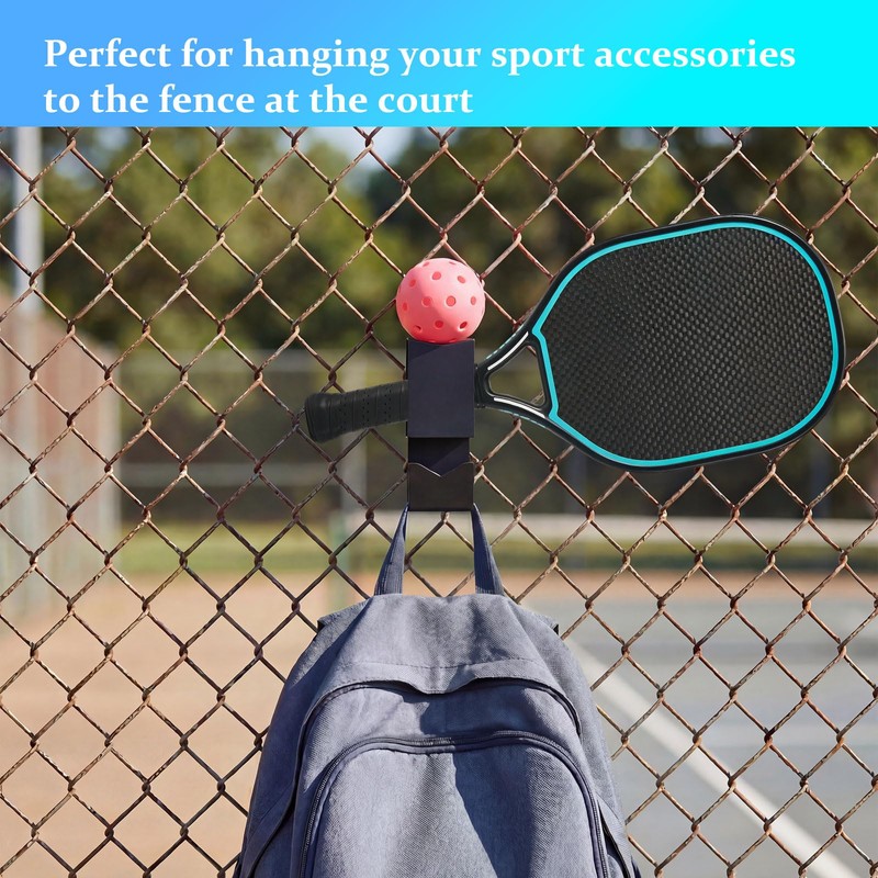 CJZMBSTY Paddle Bag Fence Hook, Court Storage Hanger for Paddles