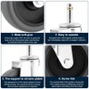 4 Pack 4 Inches Swivel Stem Caster, 7/16-Inch Stem Diameter