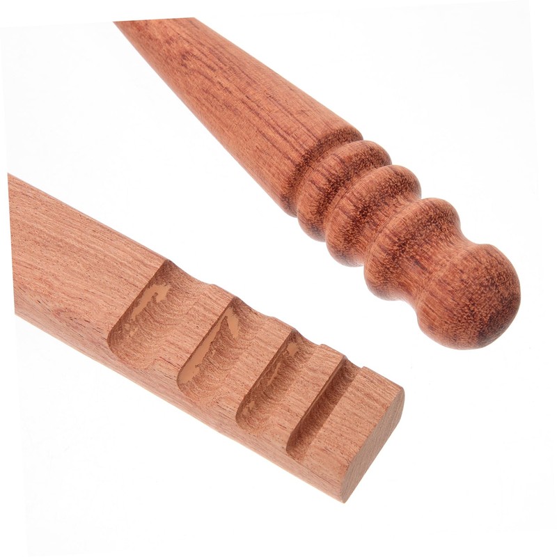 DOITOOL 2Pcs Leather Burnishing Tool Ergonomic Wooden Edge Burnisher for