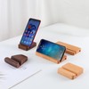 LUCENTIS Natural Black Walnut Wood Phone Stand, Single Slot, 2