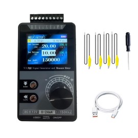 Adjustable Signal Generator 4-20mA 0-12v DC Voltage Current Analog Simulator PWM Pulse 1-150kHz High Precision Short Circuit Protection for PLC Controller Panel LED Testing Calibration