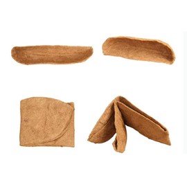 HUNIKC Coco Liners for Planters Pre-Formed Replacement Coco Liner for Railing fDeck Basket Trough Coco Liner,Wall Planter Replacement Liners for Window Box (36 Inch / 2 Pcs)