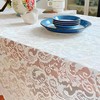 QSLKI Lace Tablecloth, Floral Tablecloth White Rectangle Tablecloth with Elegant