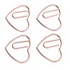 100Pcs Heart Shaped Paper Clips Iron Decorative Paperclips Set with