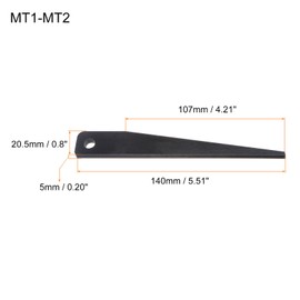 sourcing map 2PCS Morse Taper Drift Key 140mm Carbon Steel Drill Chuck Sleeve for MT1-MT2 Removes Morse Taper Adapter