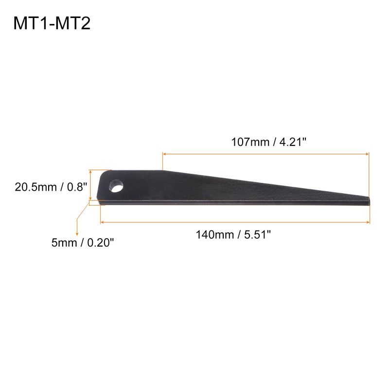 sourcing map 2PCS Morse Taper Drift Key 140mm Carbon Steel