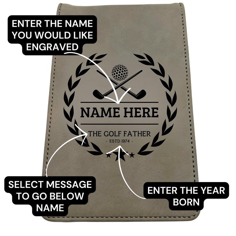 Golf Scorecard Holder (10 Fun Options) Add Golfers Name &