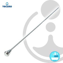 tecuro Pull Rod for Drain Fitting, 37 cm x Diameter 4 mm, Chrome-Plated