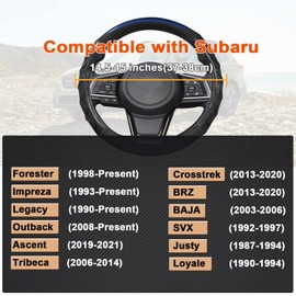 GIANT PANDA Steering Wheel Cover for Subaru Forester, Car Steering Wheel Cover for Subaru Outback and Crosstrek - Blue