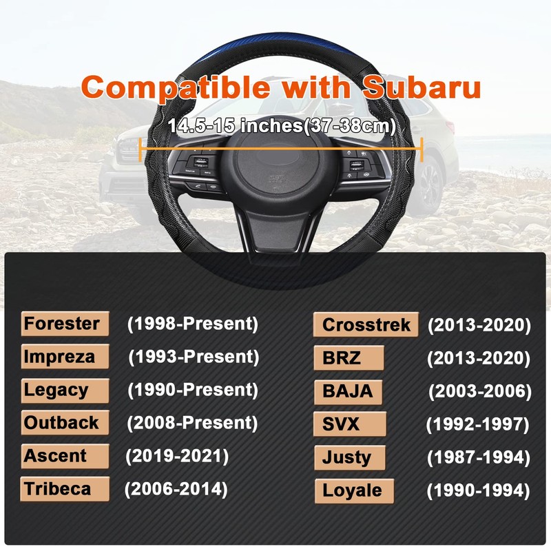 GIANT PANDA Steering Wheel Cover for Subaru Forester, Car Steering