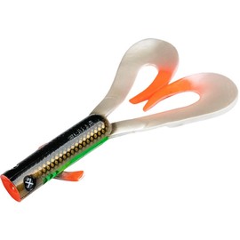 LMAB Drunk Dancer 15, 18 & 23 cm - Double Twister Fishing Lure - Rubber Bait for Pike & Zander - Pike Bait Zander Bait - Artificial Bait Twinler Pike (18 cm, Carpe Nostra)