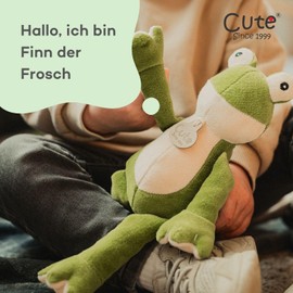 Cute Since 1999 Frog Cuddly Toy Baby from 0 Months - Organic Frog Toy for Boys & Girls - Things & Gift for Newborns - Long-Legged Frog Plush Toy Children - 26 x 10 cm