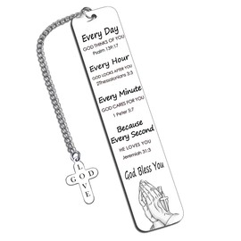 Bible Bookmark with Bible Verse Inspirational Bookmarks for Women Book Lovers Bookish Christmas Birthday Book Club Gifts - Bible Book Markers for Church Supplies Bible Study (E)