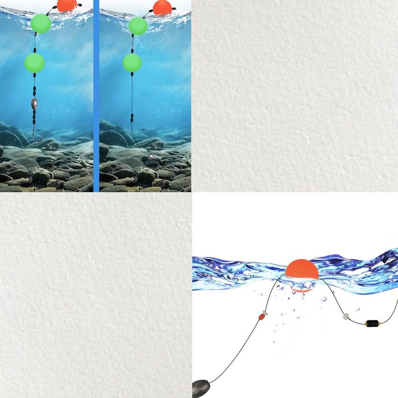 VIEAURA Foam Float 【9-Piece Set】 3-Color Fishing Tackle Shimoli Sabiki