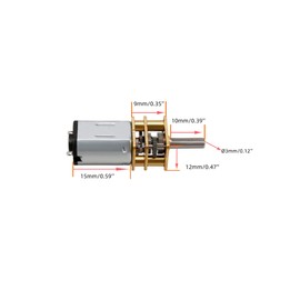 CHANCS N20 DC Gear Motor 6 V 800 RPM Wavelength 10 mm Small Motor for Robot Wheel DIY Toy 2 Pieces