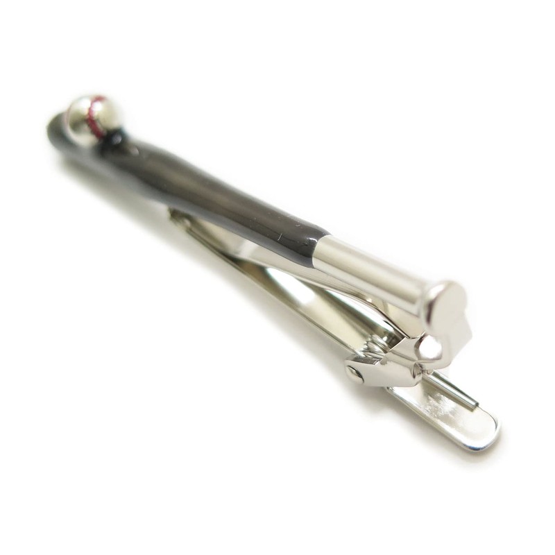SWANK Baseball Bat & Ball Tie Bar (Black) Tie Clip