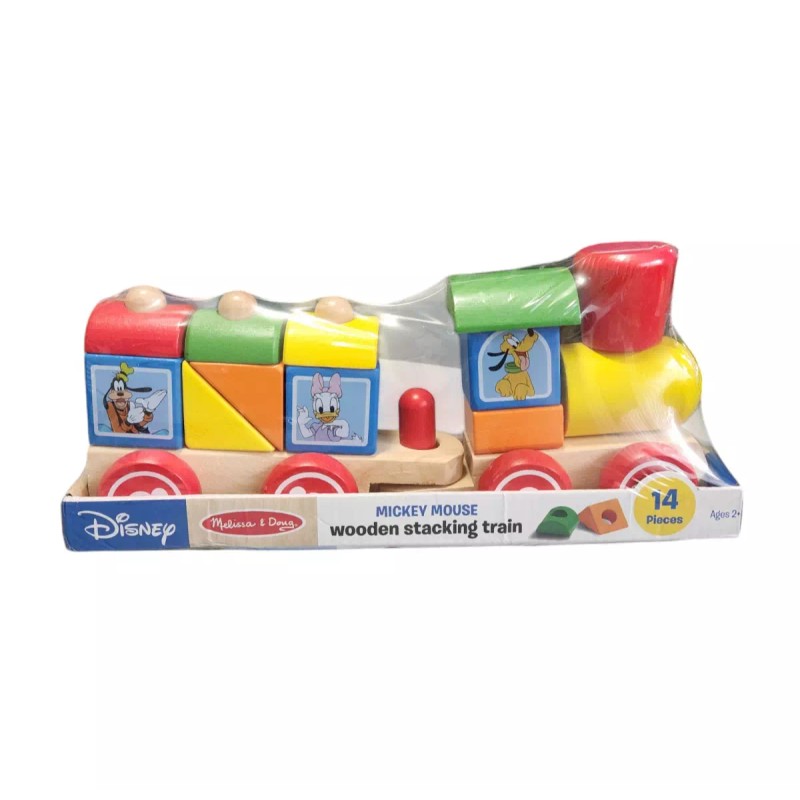 Melissa & Doug Wooden Stacking Train Mickey Mouse Educational Learning