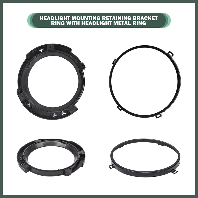 Phamyor 7 Inch Round Headlight Mounting Retaining Bracket Ring with
