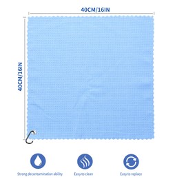 6 Pcs Microfiber Golf Towels,16" X 16",Microfiber Waffle Pattern Golf Towels for Golf Bags for men women,fishing towels,golf essentials gifts with Carabiner Clip,Dish Cloth,Kitchen Clean Towels