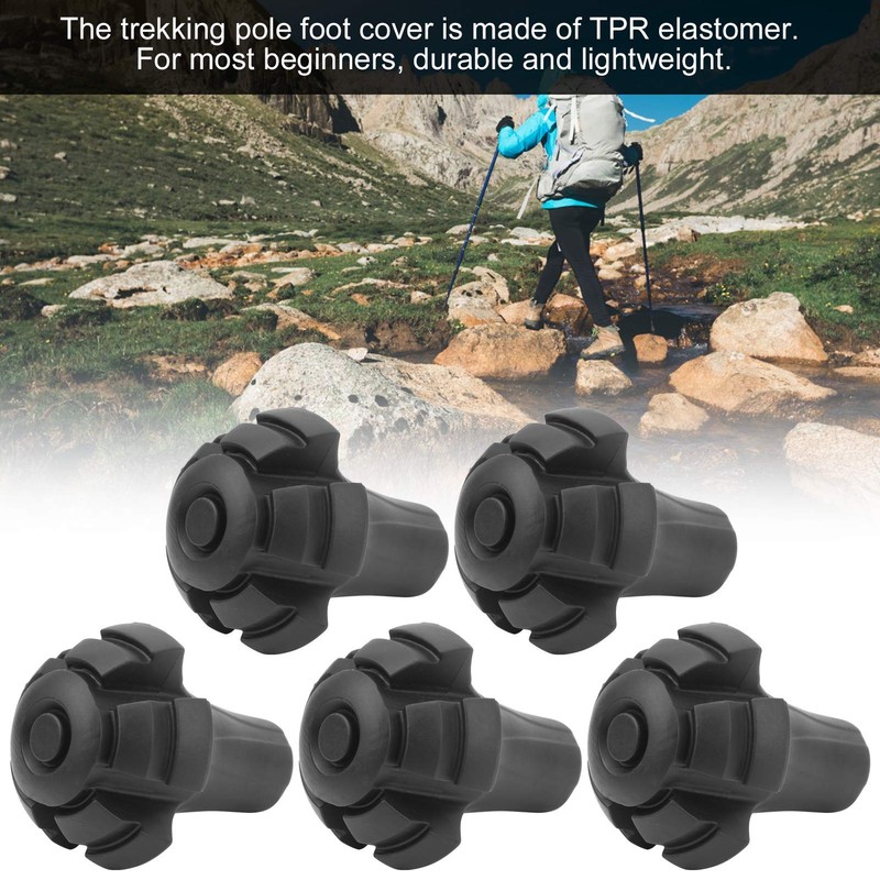 Trekking Pole Tips, Rubber Hiking Poles, End Caps, Round Foot