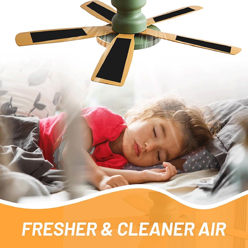 6PCS Ceiling Fan Filter Self Adhesive Activated Carbon Cotton Elliptical