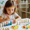 60Pcs Wooden Peg Dolls Set, 35mm Unfinished Wooden Figures