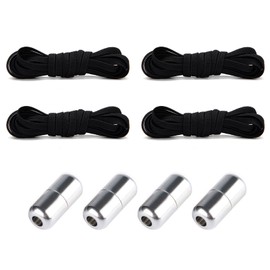 2 pairs No Tie Elastic Shoe Laces with Locks, Convenient Slip, On Solution for All Ages and Activities, High qualiity flat elastic shoelaces, Easy to install