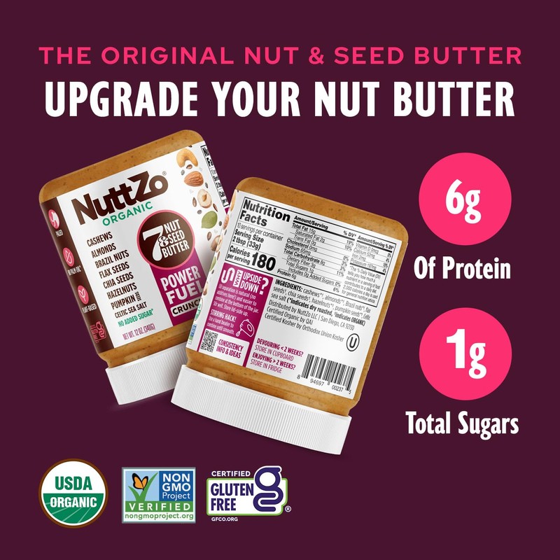 NuttZo Organic 7 Nut & Seed Butter - Power Fuel