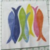 IHR Two Decorative Luncheon Napkins for Decoupage "Hand Stamped Fish"