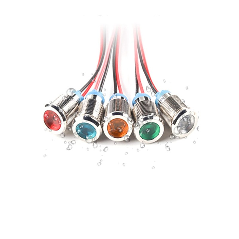 YFFSFDC 6mm DC 12-24V LED Waterproof Indicator Light Pilot Light