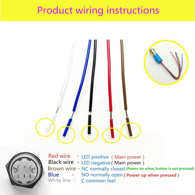 Viping Push Button Switch Car Horn Button Switch momentary Switch