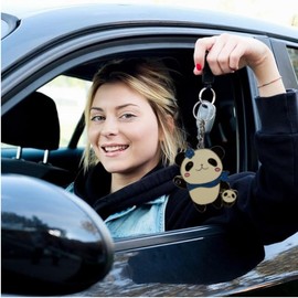 BOBOZHONG Key Ring Pendant, Gift Keyring, Panda Keyring, Cute Delicate Animal Supplies Pendant, Bag Hanging Keyring, Panda Bear China Souveni (B)