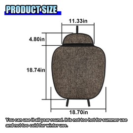 ZIMISI 2PCS Car Seat Covers for Front Seats, Linen Anti-Slip Automotive Seat Cushion with Storage Pocket, Universal Comfort Vehicle Interior Protector Pad for Car, SUV, Truck (Coffee)