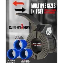 ZY-HUAN Barbell Clamps Pair of 1" inch or 2" Inch Pro Collar Adjustable Weight Bar Clips Fast Release Perfect for Pro Crossfit Strong Lifts and Olympic Fitness Training Supplies (BULE 0.98-1.18inch)