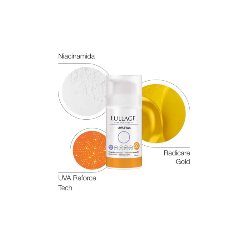 LULLAGE | Protector Solar Facial | Antimanchas SPF 50+ con