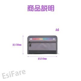 EsiFare Receipt File, A6, 13 Pockets, Document File, Expanding Folder, Zipper Case, Loose, Sorting, Labels, Accordion File, Classification Organizer, Document Storage Case, Color Filing, Office Supplies (Gray, A6)