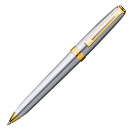 Sheaffer Prelude Ball Point, Brushed Chrome Plate Finish with 22K Gold Plate Trim (SH/342-2)