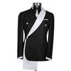Men's Tux Jacket One-Button Shawl Lapel Blazer Jacket with White