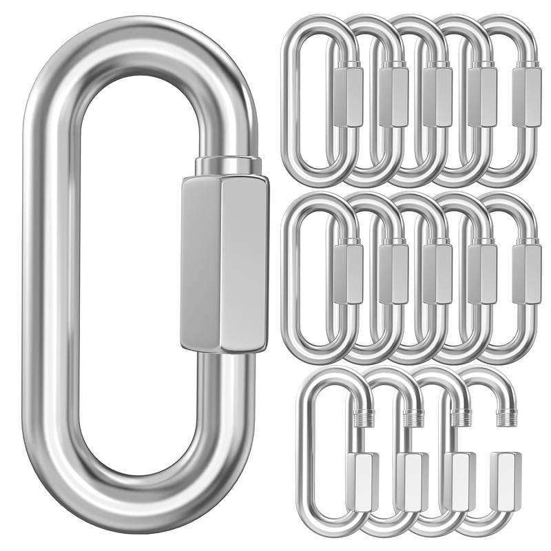 15 Pack Heavy-Duty Chain Hooks Quick Links - 304 Stainless