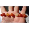 RAYON Orange Crackled Agate bead bracelet MEN Stretch 10mm 7,